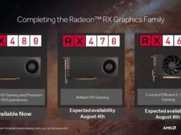 AMD Radeon RX 480 RX 470 RX 460