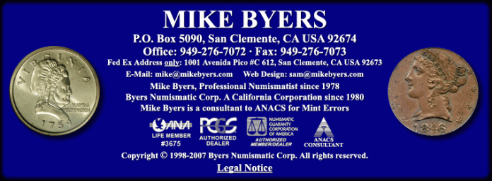 Mike Byers - Byers Numismatic Corp 1